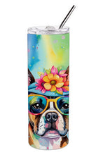 Load image into Gallery viewer, Boston Terrier Hippie Dawg Stainless Steel Skinny Tumbler