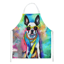 Load image into Gallery viewer, Boston Terrier Hippie Dawg Apron – Artist-Designed Kitchen, BBQ &amp; Craft Apron