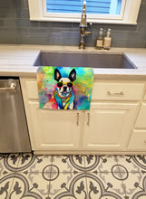 Load image into Gallery viewer, Boston Terrier Hippie Dawg Kitchen Towel