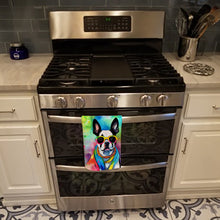 Load image into Gallery viewer, Boston Terrier Hippie Dawg Kitchen Towel