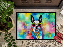 Load image into Gallery viewer, Boston Terrier Hippie Dawg Doormat - 18X27 Indoor / Outdoor Rug | Made in USA