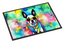 Load image into Gallery viewer, Boston Terrier Hippie Dawg Doormat - 18X27 Indoor / Outdoor Rug | Made in USA