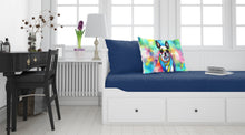 Load image into Gallery viewer, Boston Terrier Hippie Dawg Standard Pillowcase – Artistic Decorative Front, White Back