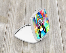Load image into Gallery viewer, Boston Terrier Hippie Dawg Compact Mirror – Stylish Purse Mirror with Artistic Covers