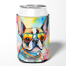 Load image into Gallery viewer, Boston Terrier Hippie Dawg Can or Bottle Hugger