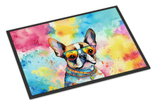 Load image into Gallery viewer, Boston Terrier Hippie Dawg Doormat - 24x36 Decorative Floor Mat – Indoor/Outdoor Rug with Artistic Flair