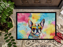 Load image into Gallery viewer, Boston Terrier Hippie Dawg Doormat - 18X27 Indoor / Outdoor Rug | Made in USA