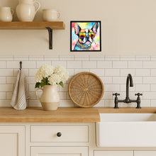 Load image into Gallery viewer, Boston Terrier Hippie Dawg Framed Metal Print