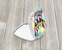 Load image into Gallery viewer, Boston Terrier Hippie Dawg Compact Mirror – Stylish Purse Mirror with Artistic Covers