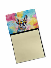 Load image into Gallery viewer, Boston Terrier Hippie Dawg Sticky Note Holder- Refiilable Desk Accessory Note Pad