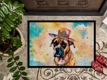 Load image into Gallery viewer, Boxer Hippie Dawg Doormat - 24x36 Decorative Floor Mat – Indoor/Outdoor Rug with Artistic Flair