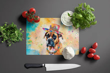 Load image into Gallery viewer, Boxer Hippie Dawg Glass Cutting Boards – Durable, Decorative Kitchen Art Large