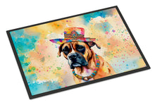 Load image into Gallery viewer, Boxer Hippie Dawg Doormat - 18X27 Indoor / Outdoor Rug | Made in USA