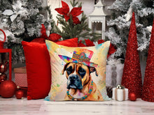 Load image into Gallery viewer, Boxer Hippie Dawg Throw Pillow - 14x14 Decorative Pillow – Art for Your Home &amp; Patio