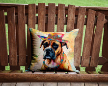 Load image into Gallery viewer, Boxer Hippie Dawg Throw Pillow - 14x14 Decorative Pillow – Art for Your Home &amp; Patio