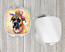 Load image into Gallery viewer, Boxer Hippie Dawg Compact Mirror – Stylish Purse Mirror with Artistic Covers