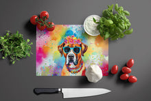 Load image into Gallery viewer, Boxer Hippie Dawg Glass Cutting Boards – Durable, Decorative Kitchen Art Large