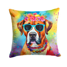 Load image into Gallery viewer, Boxer Hippie Dawg Throw Pillow - 14x14 Decorative Pillow – Art for Your Home &amp; Patio