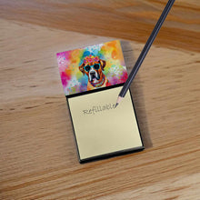 Load image into Gallery viewer, Boxer Hippie Dawg Sticky Note Holder- Refiilable Desk Accessory Note Pad