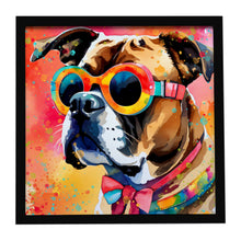 Load image into Gallery viewer, Boxer Hippie Dawg Framed Metal Print