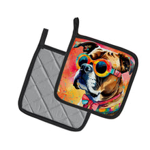 Load image into Gallery viewer, Boxer Hippie Dawg Pot Holders - Set of 2 Decorative Kitchen Helpers | Made in the USA