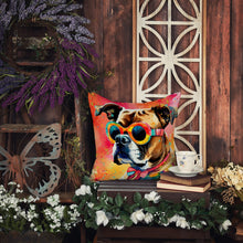 Load image into Gallery viewer, Boxer Hippie Dawg Fabric Decorative Pillow