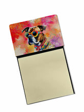 Load image into Gallery viewer, Boxer Hippie Dawg Sticky Note Holder- Refiilable Desk Accessory Note Pad