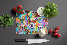 Load image into Gallery viewer, Boxer Hippie Dawg Glass Cutting Boards – Durable, Decorative Kitchen Art Large