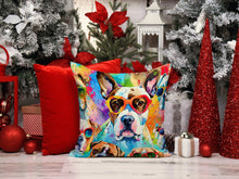 Load image into Gallery viewer, Boxer Hippie Dawg Throw Pillow - 14x14 Decorative Pillow – Art for Your Home &amp; Patio