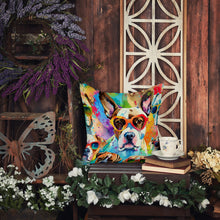 Load image into Gallery viewer, Boxer Hippie Dawg Throw Pillow - 14x14 Decorative Pillow – Art for Your Home &amp; Patio