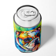 Load image into Gallery viewer, English Bulldog Hippie Dawg Can or Bottle Hugger