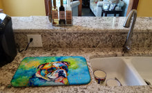 Load image into Gallery viewer, English Bulldog Hippie Dawg Dish Drying Mat