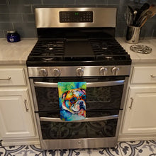 Load image into Gallery viewer, English Bulldog Hippie Dawg Kitchen Towel
