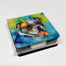 Load image into Gallery viewer, English Bulldog Hippie Dawg PU Leather Note Paper Holder