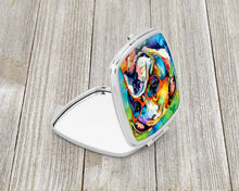 Load image into Gallery viewer, English Bulldog Hippie Dawg Compact Mirror – Stylish Purse Mirror with Artistic Covers