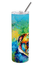 Load image into Gallery viewer, English Bulldog Hippie Dawg Stainless Steel Skinny Tumbler