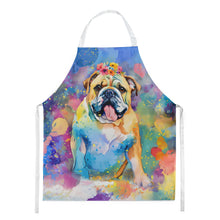 Load image into Gallery viewer, English Bulldog Hippie Dawg Apron – Artist-Designed Kitchen, BBQ &amp; Craft Apron