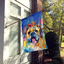 Load image into Gallery viewer, English Bulldog Hippie Dawg House Flag