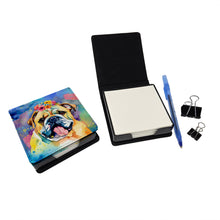 Load image into Gallery viewer, English Bulldog Hippie Dawg PU Leather Note Paper Holder
