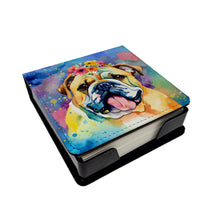Load image into Gallery viewer, English Bulldog Hippie Dawg PU Leather Note Paper Holder