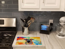 Load image into Gallery viewer, Bullmastiff Hippie Dawg Glass Cutting Boards – Durable, Decorative Kitchen Art Large