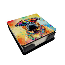 Load image into Gallery viewer, Bullmastiff Hippie Dawg PU Leather Note Paper Holder