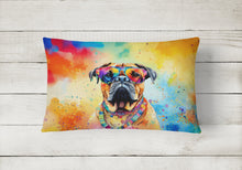 Load image into Gallery viewer, Bullmastiff Hippie Dawg Fabric Decorative Pillow