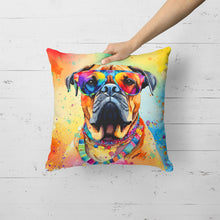 Load image into Gallery viewer, Bullmastiff Hippie Dawg Fabric Decorative Pillow