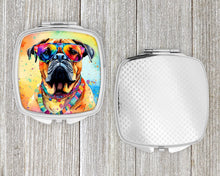 Load image into Gallery viewer, Bullmastiff Hippie Dawg Compact Mirror – Stylish Purse Mirror with Artistic Covers