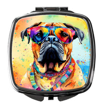 Load image into Gallery viewer, Bullmastiff Hippie Dawg Compact Mirror – Stylish Purse Mirror with Artistic Covers
