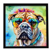Load image into Gallery viewer, Bullmastiff Hippie Dawg Framed Metal Print