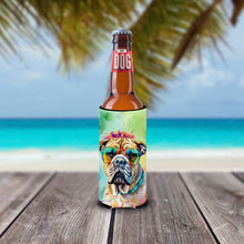 Load image into Gallery viewer, Bullmastiff Hippie Dawg Slim Can Huggers – Fun, Functional Drink Coolers for Every Occasion
