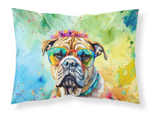 Load image into Gallery viewer, Bullmastiff Hippie Dawg Standard Pillowcase – Artistic Decorative Front, White Back