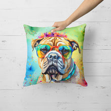 Load image into Gallery viewer, Bullmastiff Hippie Dawg Fabric Decorative Pillow